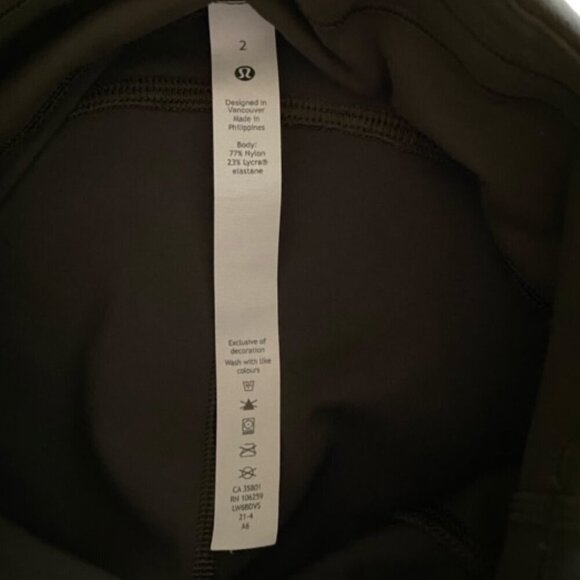 Lululemon Invigorate High-Rise Crop in Dark Olive 2 - Picture 2 of 4